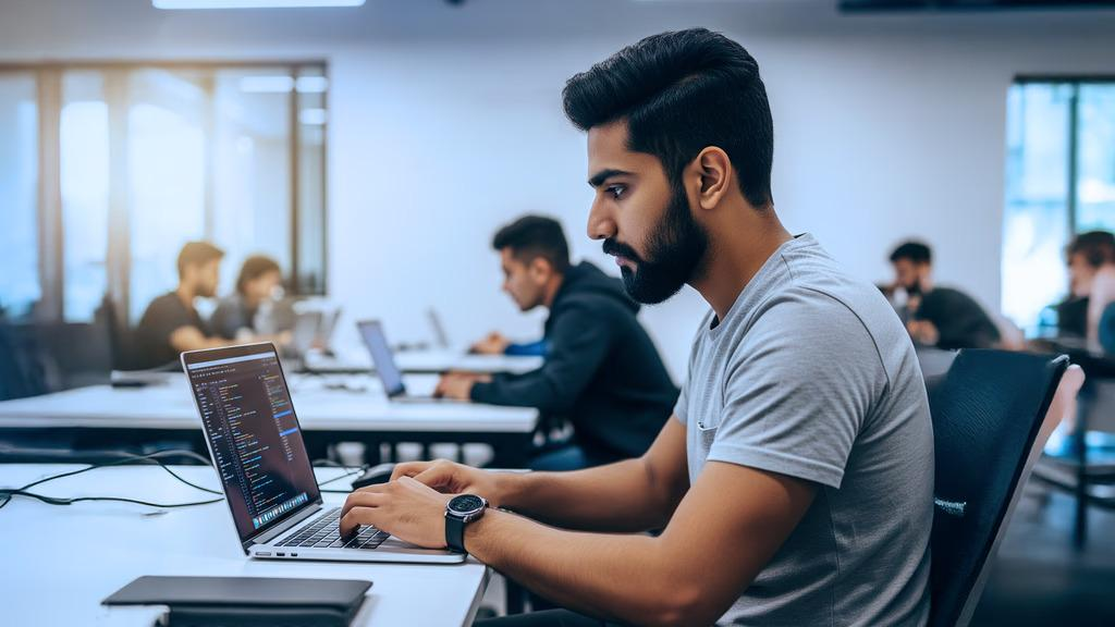 Young developer learning Ecocys systems and technology
